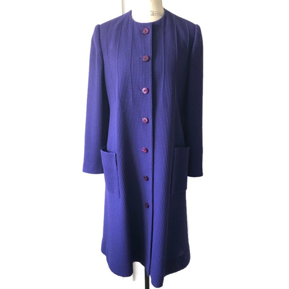 Vintage David Hayes Long Coat Button Up Trench